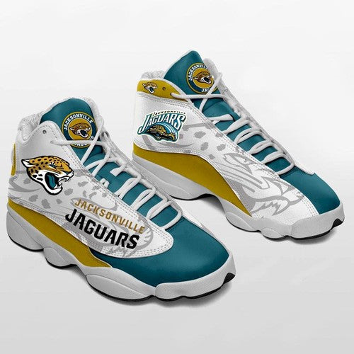 Ideafootwear Jacksonville Jaguars AJ13 Sneakers Shoes For Men And Women 7