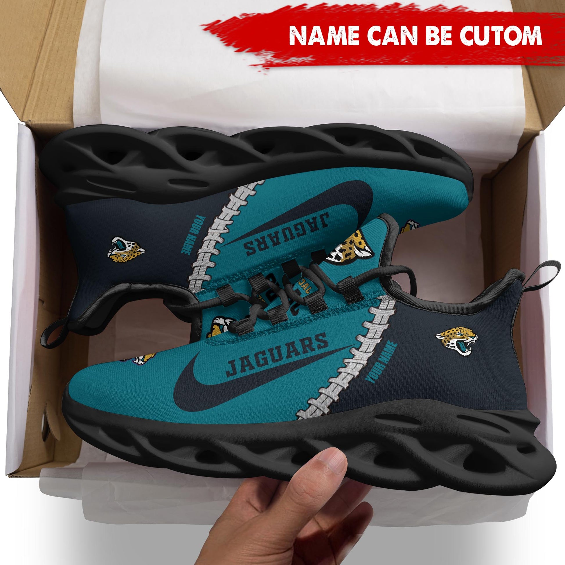 Ideafootwear Jacksonville Jaguars Max Soul Shoes Sneakers For Men And Women 29