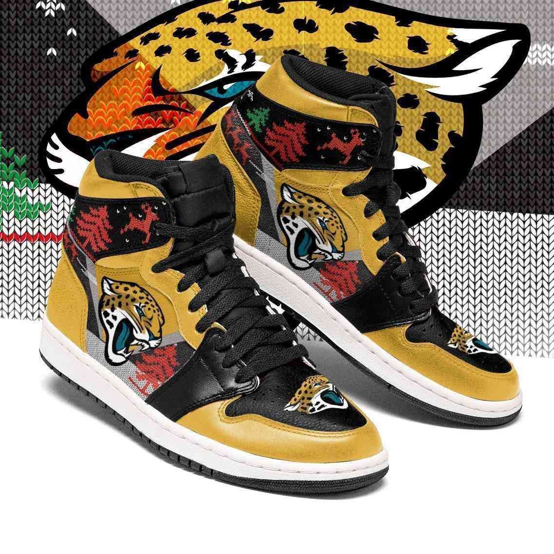 Ideafootwear Jacksonville Jaguars NFL AJ1 High Sneakers Shoes For Men And Women 7