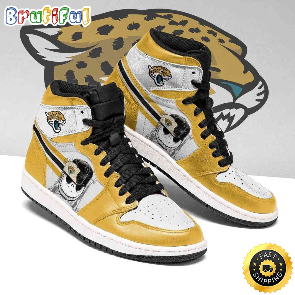 Ideafootwear Jacksonville Jaguars NFL AJ1 High Sneakers Shoes For Men And Women 12