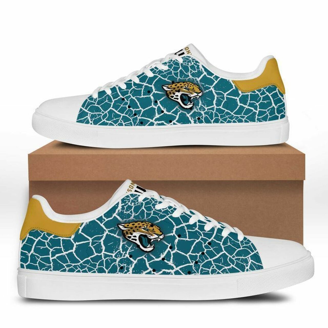 Ideafootwear Jacksonville Jaguars Skate Stan Shoes Sneakes For Men And Women 2