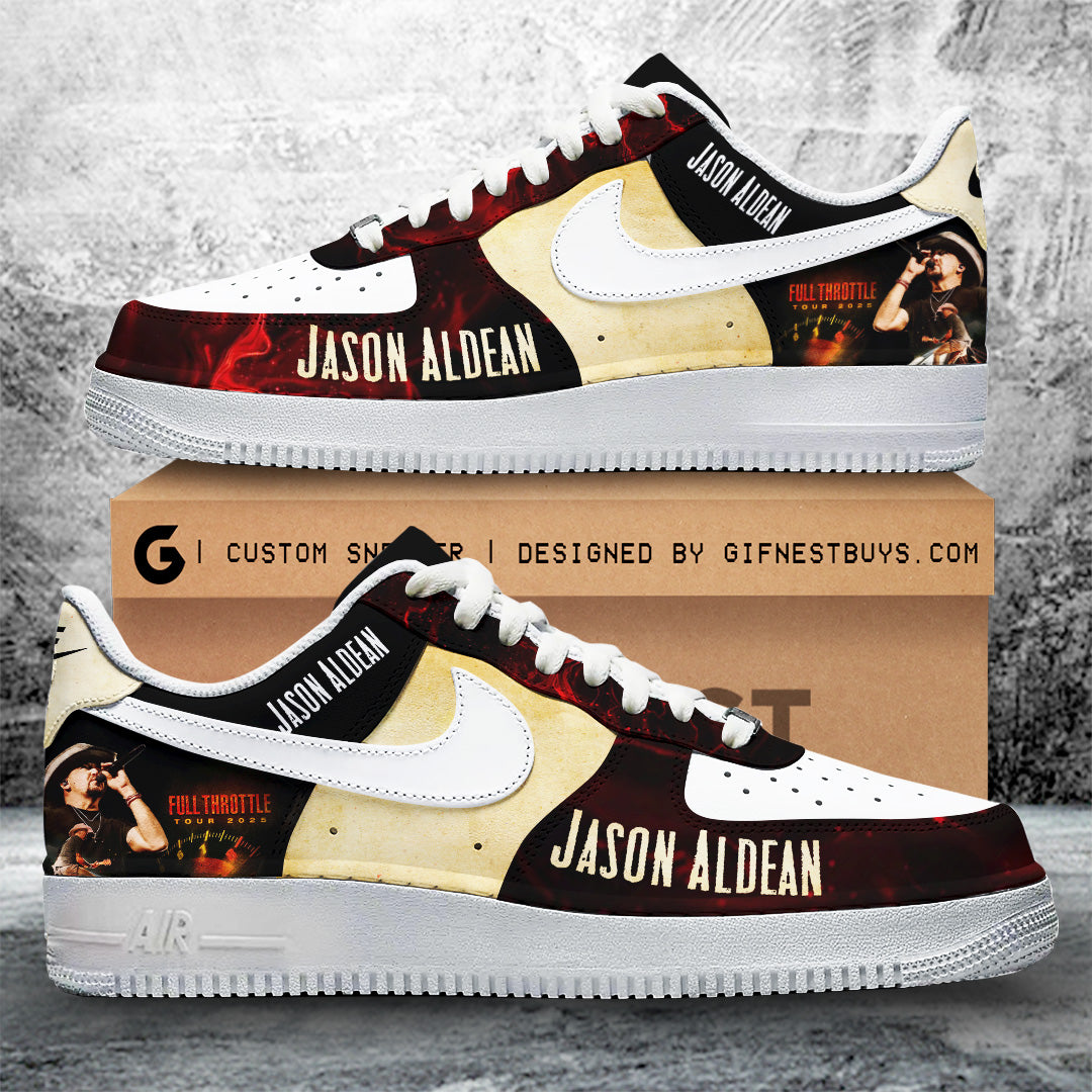 Ideafootwear Jason Aldean Air Low-Top Sneakers Shoes For Men And Women 1