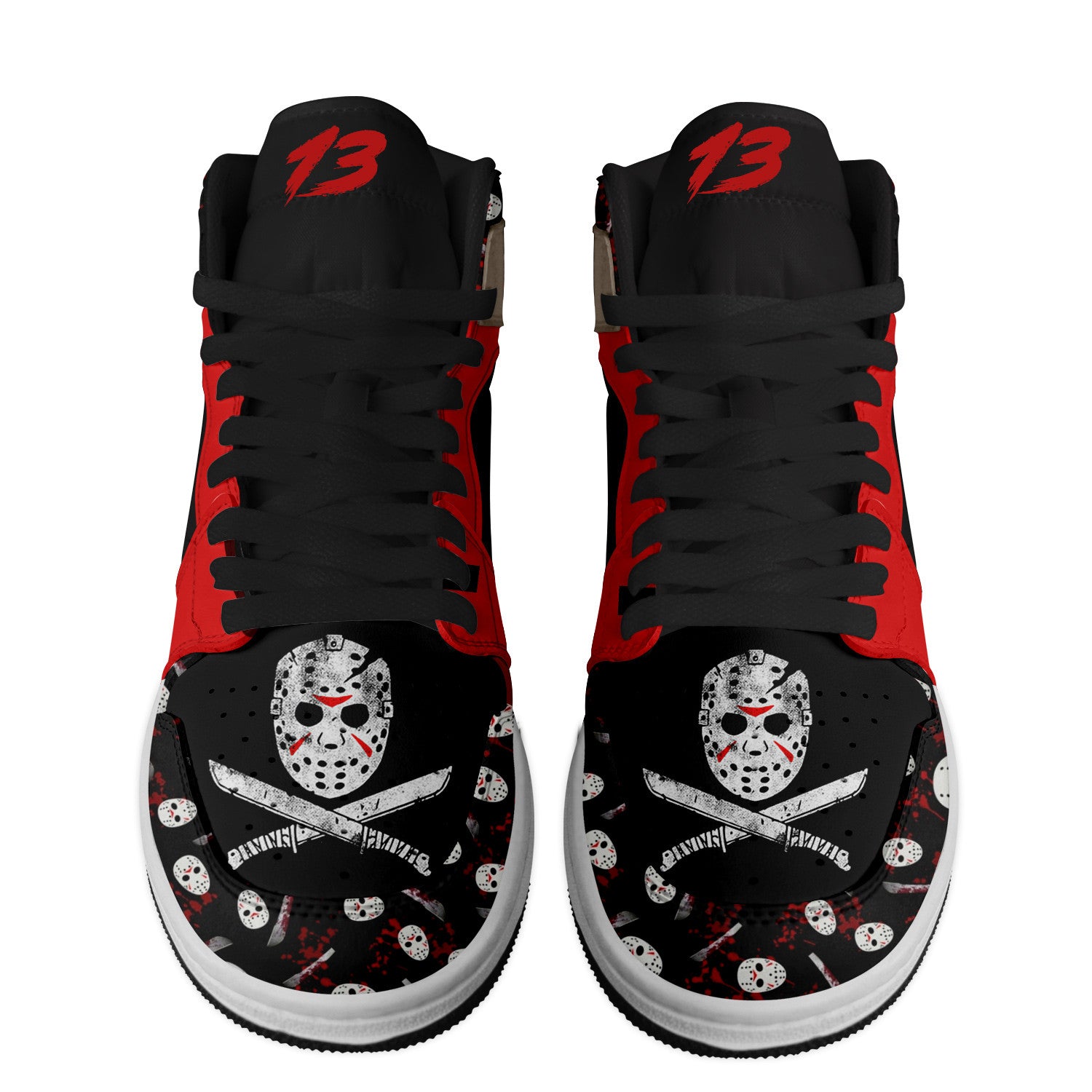 Ideafootwear Jason Voorhees AJ1 High Sneakers Shoes For Men And Women 4