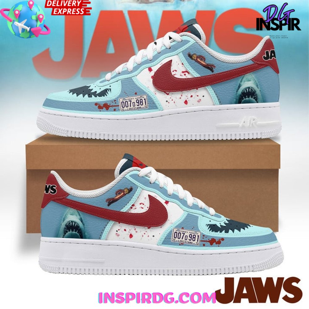 Ideafootwear Jaws Shark Air Low-Top Sneakers Shoes For Men And Women 1