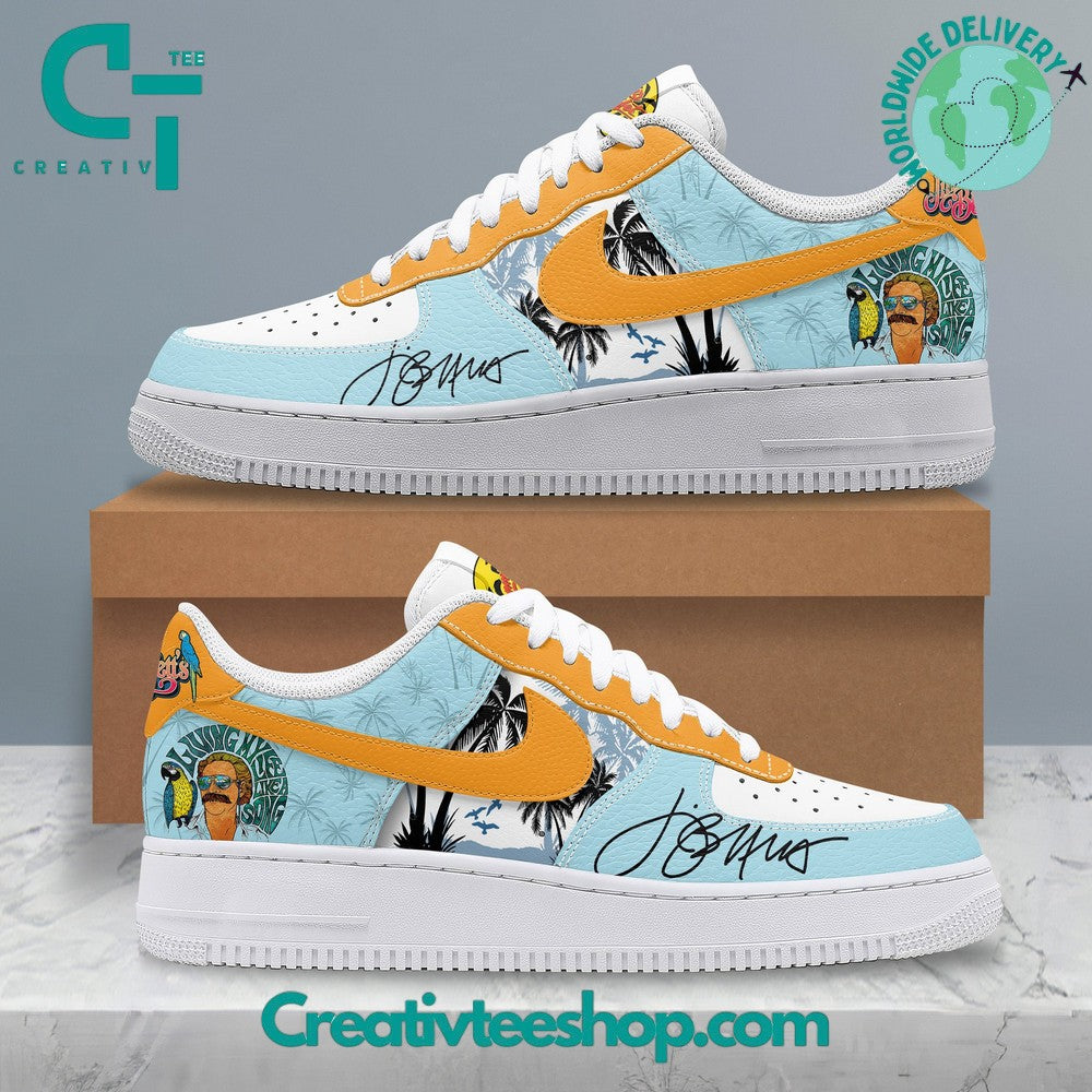 Ideafootwear Jimmy Buffett Living My Life Like A Song  Air Low-Top Sneakers Shoes For Men And Women 1