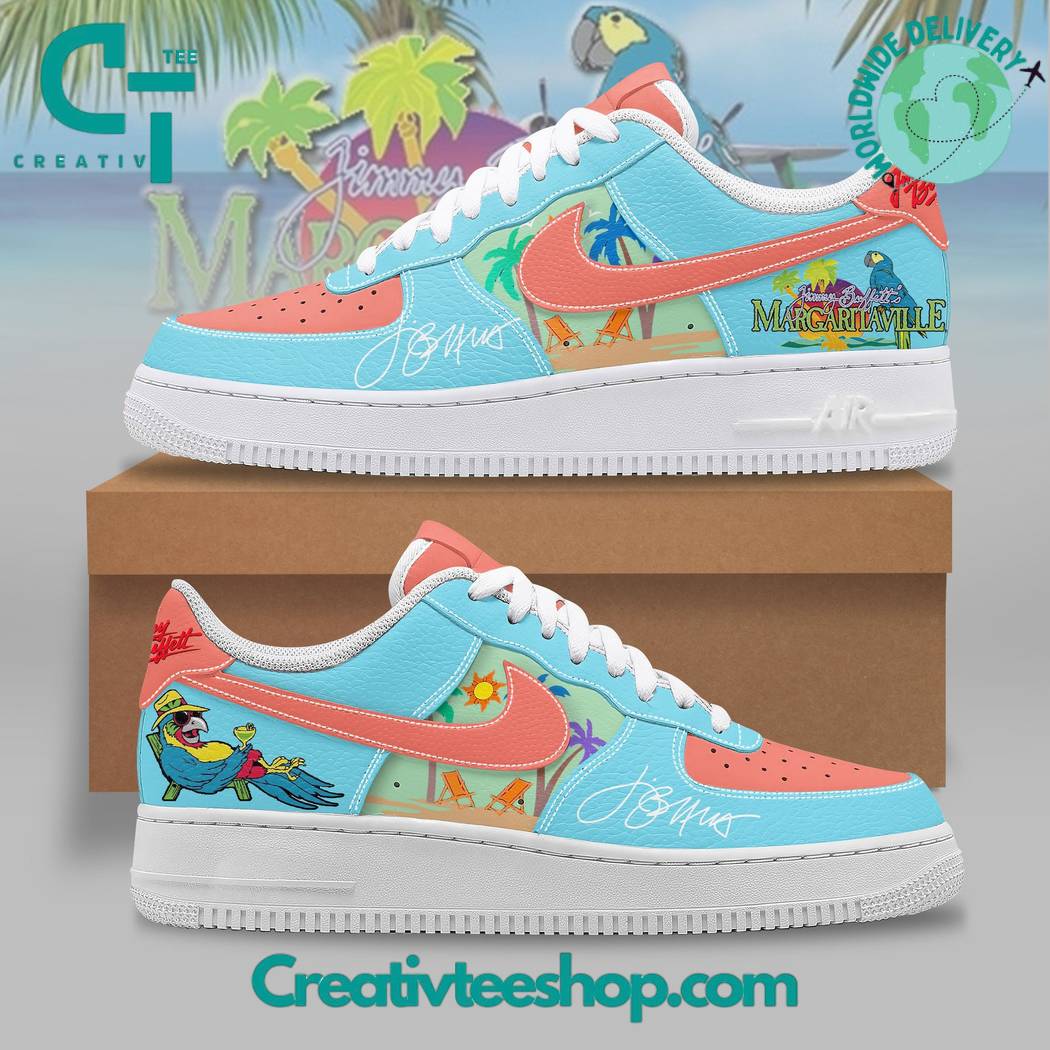 Ideafootwear Jimmy Buffett MargaritaVille  Air Low-Top Sneakers Shoes For Men And Women 1
