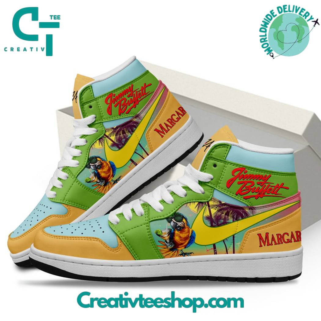 Ideafootwear Jimmy Buffett MargaritaVille AJ1 High Sneakers Shoes For Men And Women 1