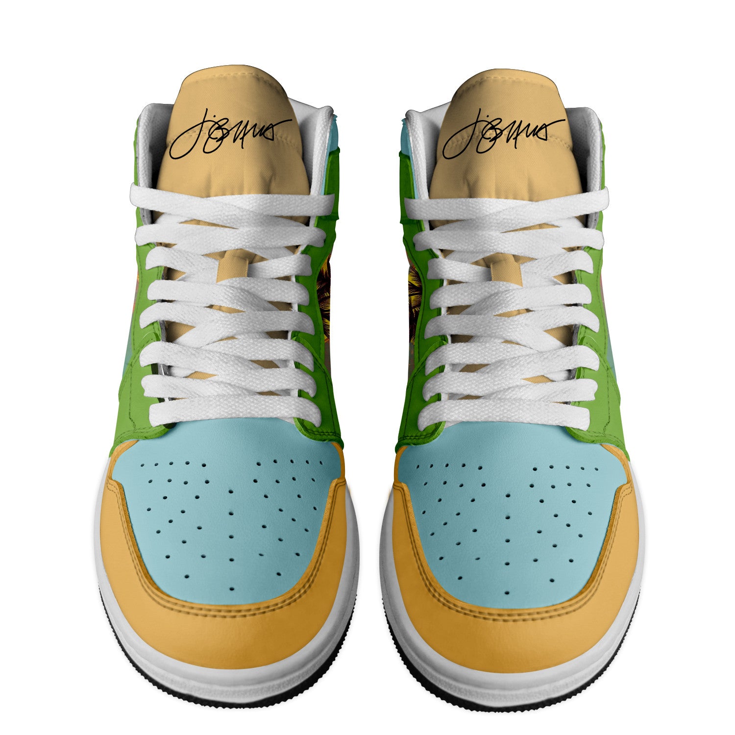 Ideafootwear Jimmy Buffett AJ1 High Sneakers Shoes For Men And Women 3