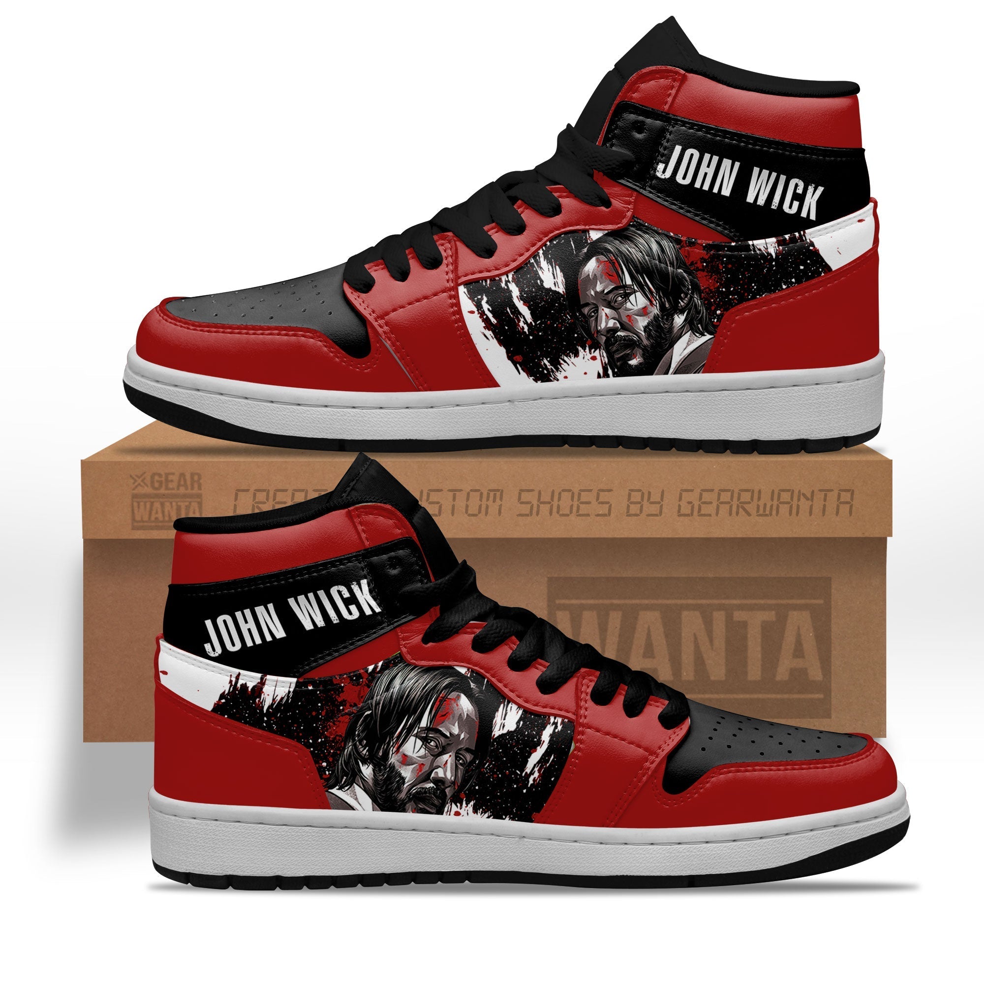 Ideafootwear John Wick AJ1 High Sneakers Shoes For Men And Women 1
