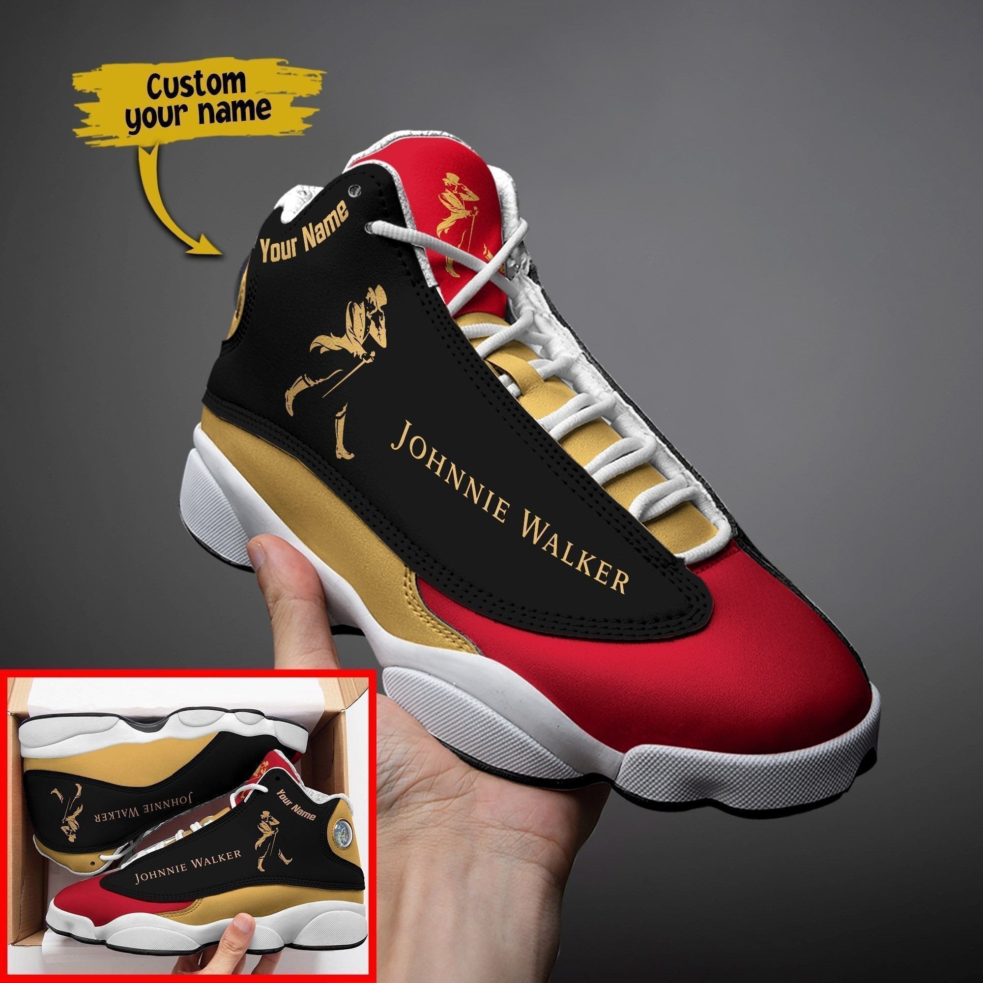 Ideafootwear Johnnie Walker AJ13 Sneakers Shoes For Men And Women 1