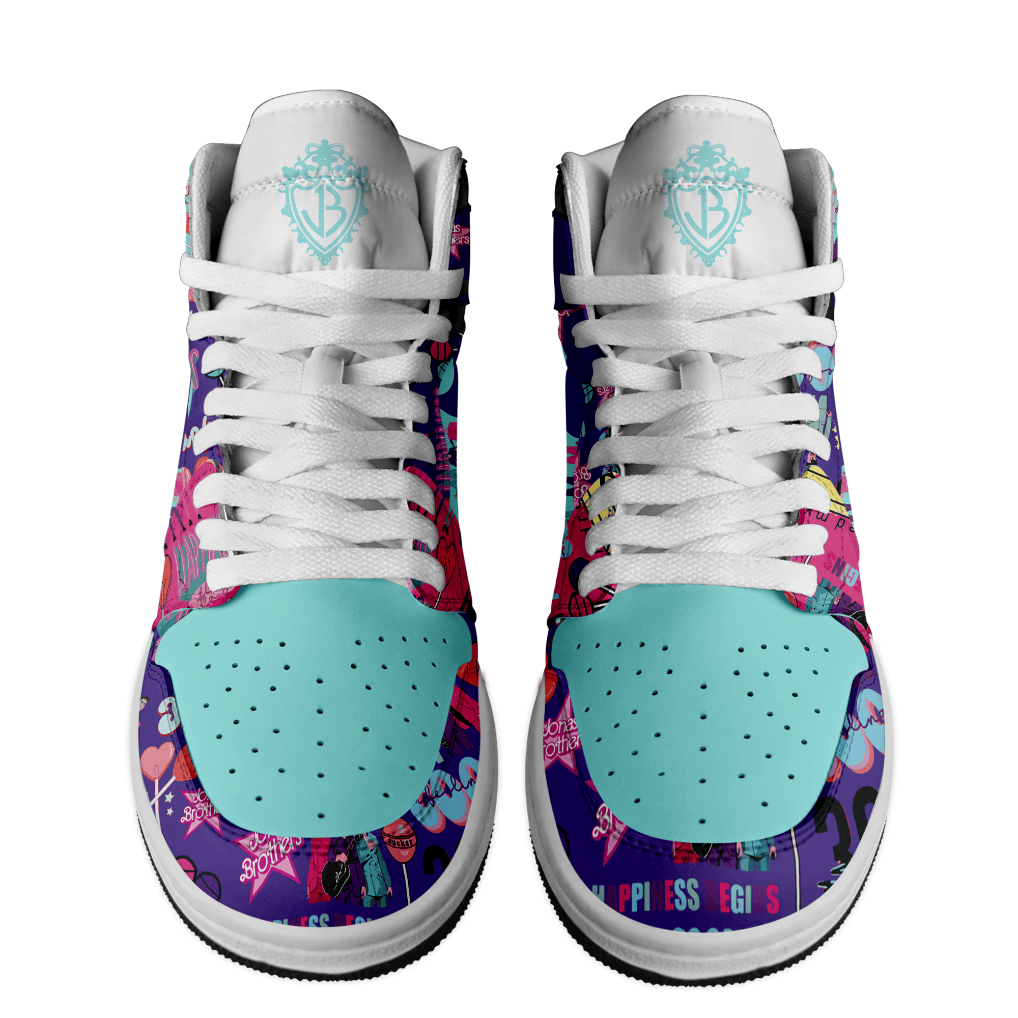 Ideafootwear Jonas Brothers AJ1 High Sneakers Shoes For Men And Women 2