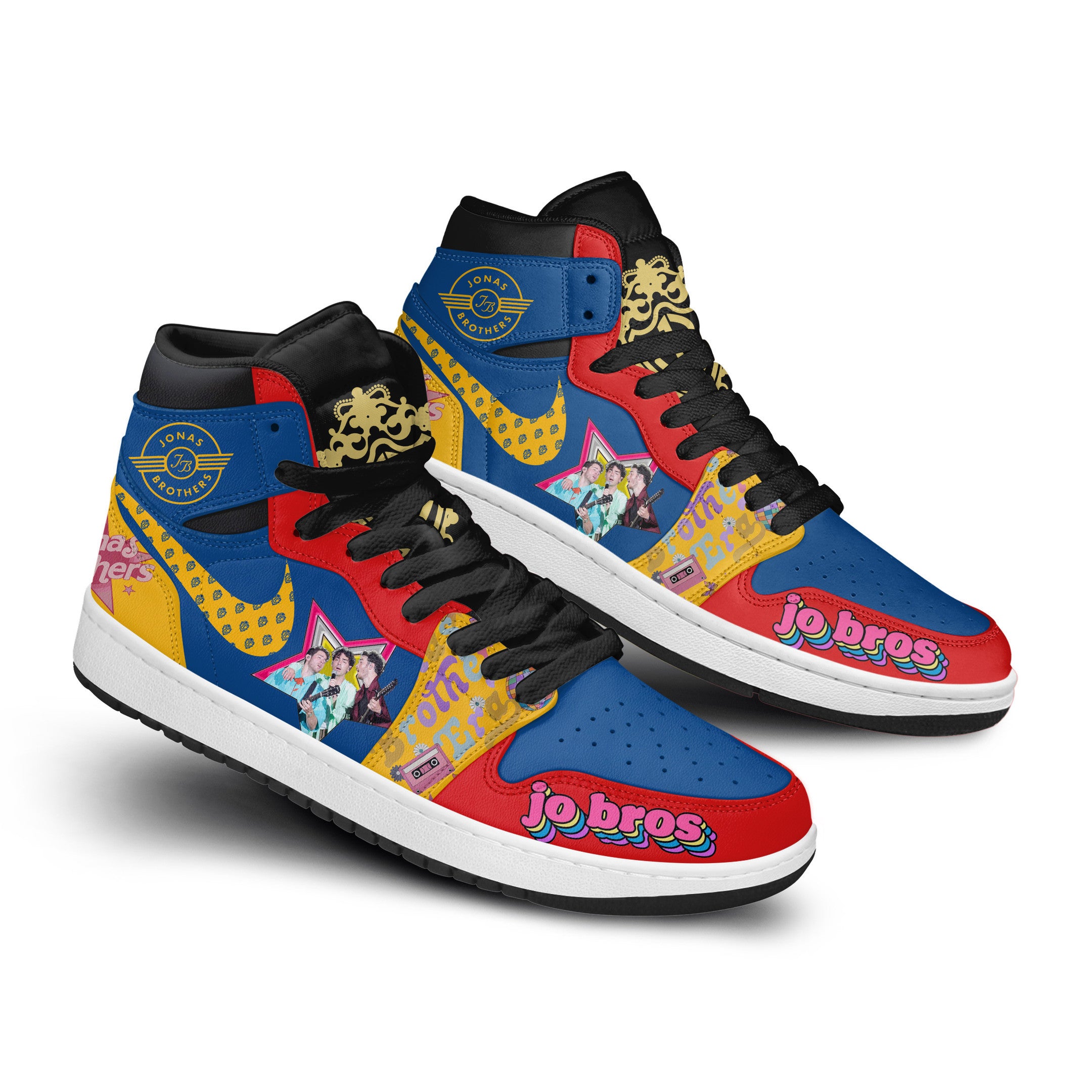 Ideafootwear Jonas Brothers AJ1 High Sneakers Shoes For Men And Women 3