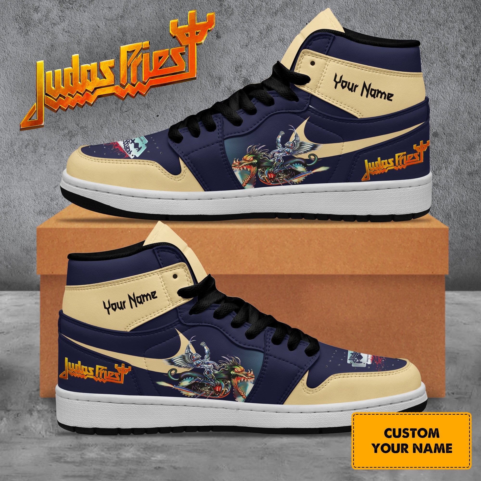 Ideafootwear Judas Priest AJ1 High Sneakers Shoes For Men And Women 2