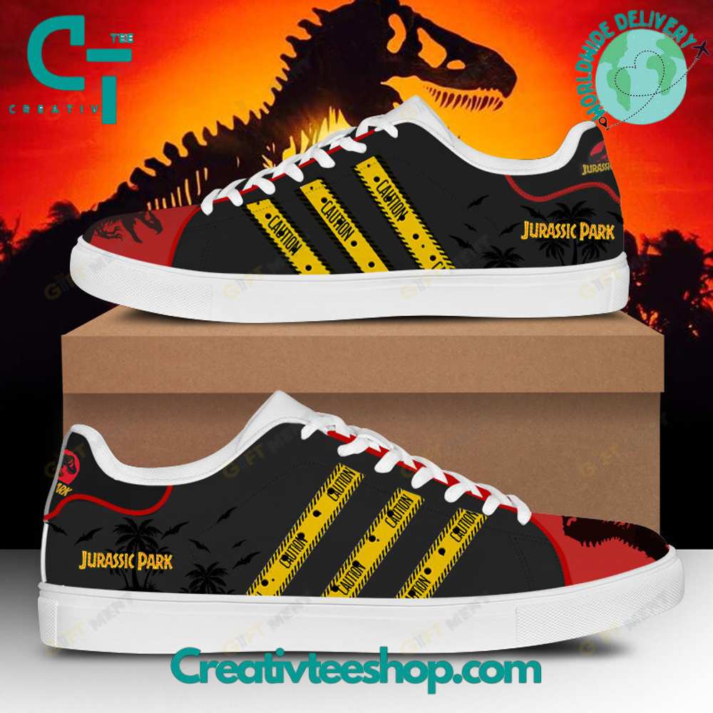 Ideafootwear Jurassic Park Skate Stan Shoes Sneakes For Men And Women 1