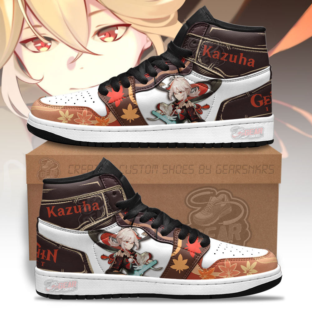 Ideafootwear Kaedehara Kazuha Genshin Impact AJ1 High Sneakers Shoes For Men And Women 1