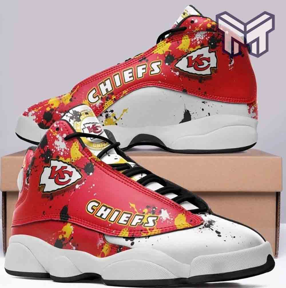 Ideafootwear Kansas City Chiefs AJ13 Sneakers Shoes For Men And Women 5