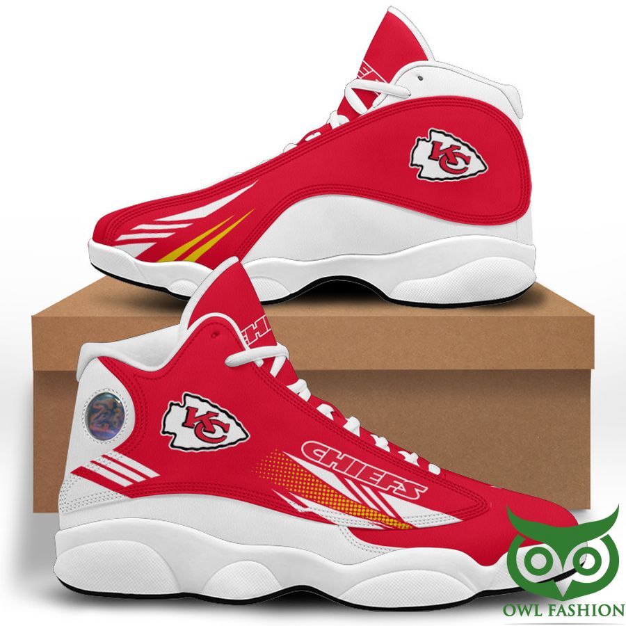 Ideafootwear Kansas City Chiefs AJ13 Sneakers Shoes For Men And Women 11