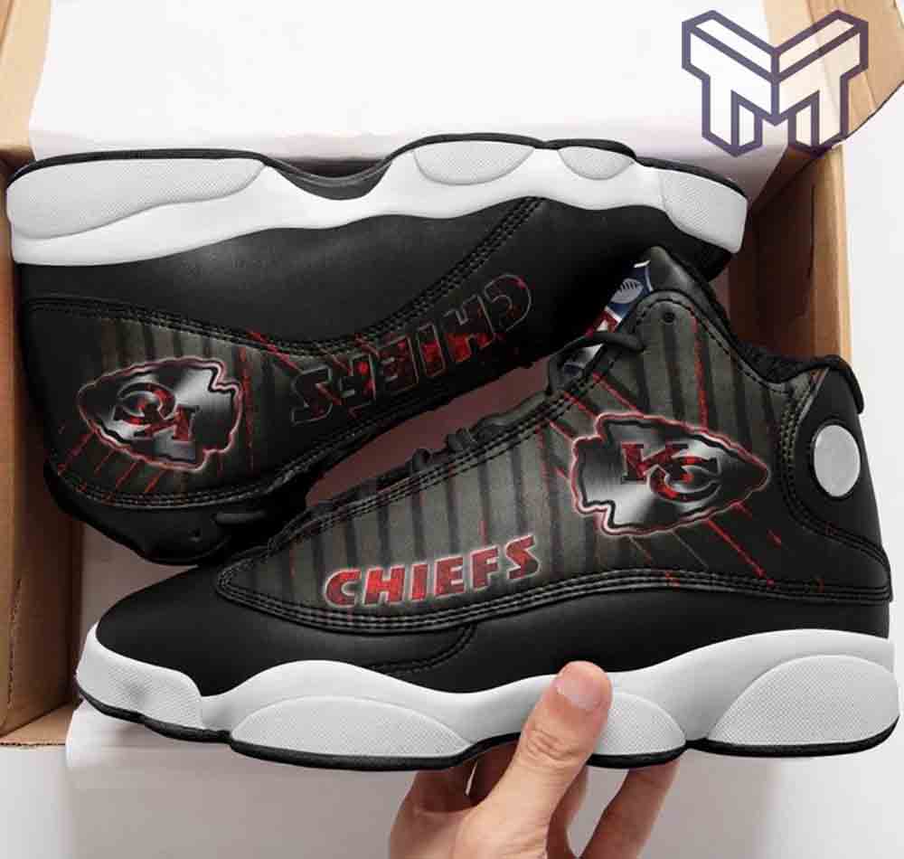 Ideafootwear Kansas City Chiefs AJ13 Sneakers Shoes For Men And Women 4