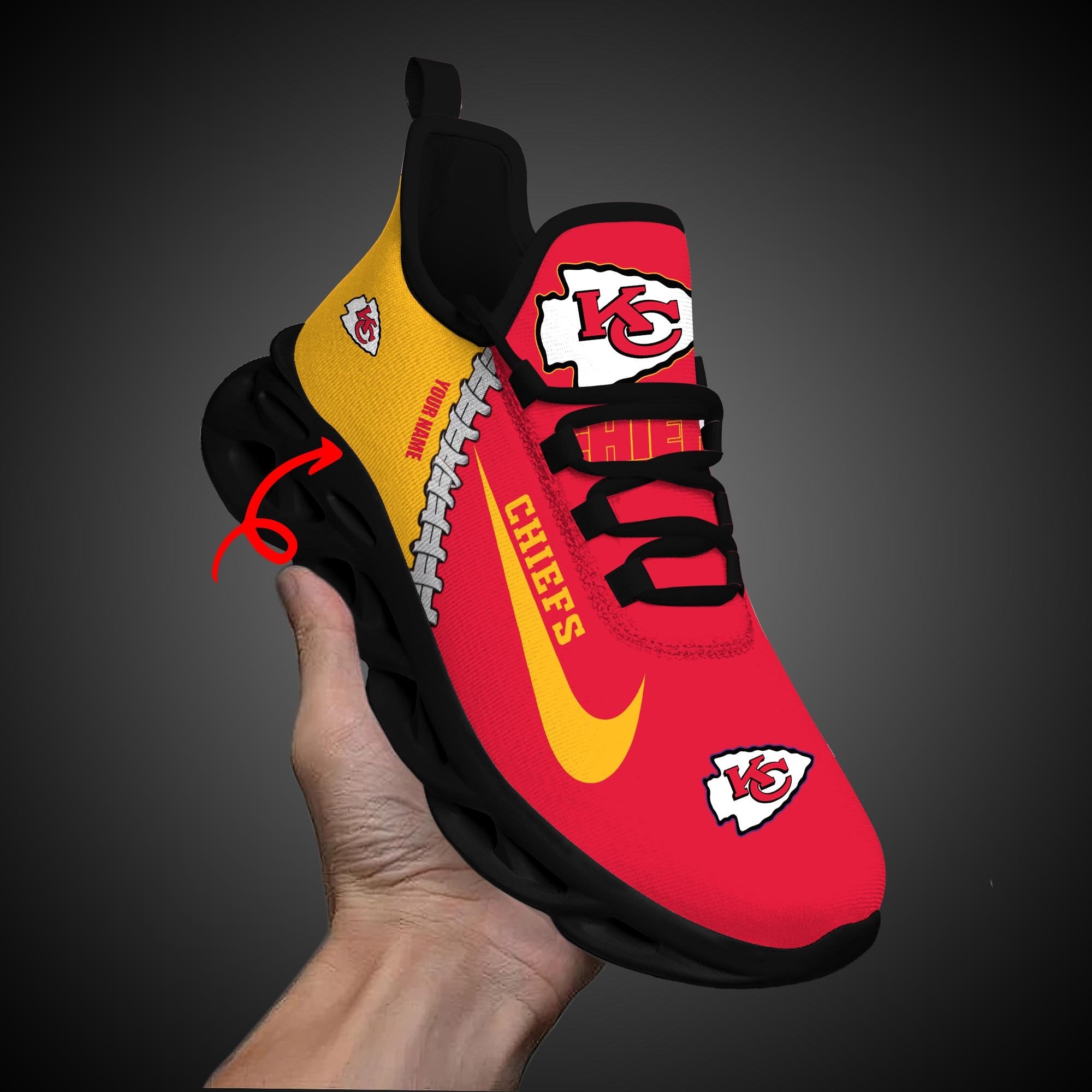 Ideafootwear Kansas City Chiefs Max Soul Shoes Sneakers For Men And Women 53