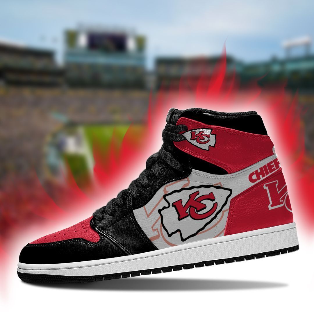 Ideafootwear Kansas City Chiefs NFL AJ1 High Sneakers Shoes For Men And Women 1