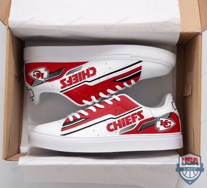 Ideafootwear Kansas City Chiefs Skate Stan Shoes Sneakes For Men And Women 1
