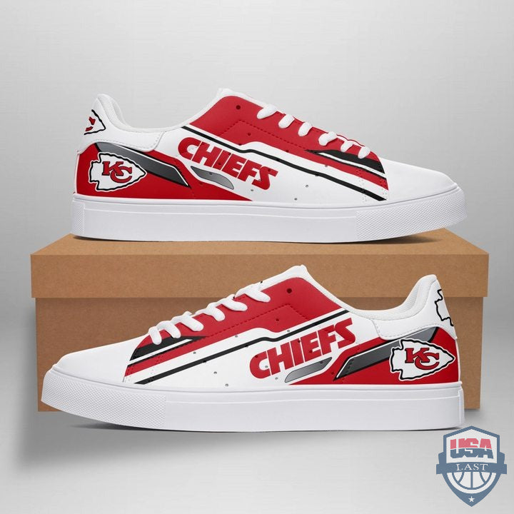 Ideafootwear Kansas City Chiefs Skate Stan Shoes Sneakes For Men And Women 1