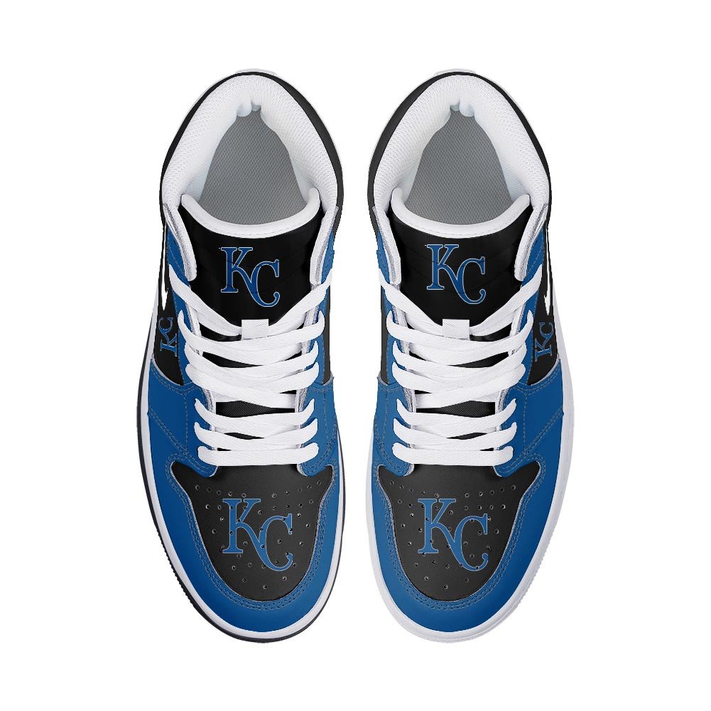 Ideafootwear Kansas City Royals AJ1 High Sneakers Shoes For Men And Women 3