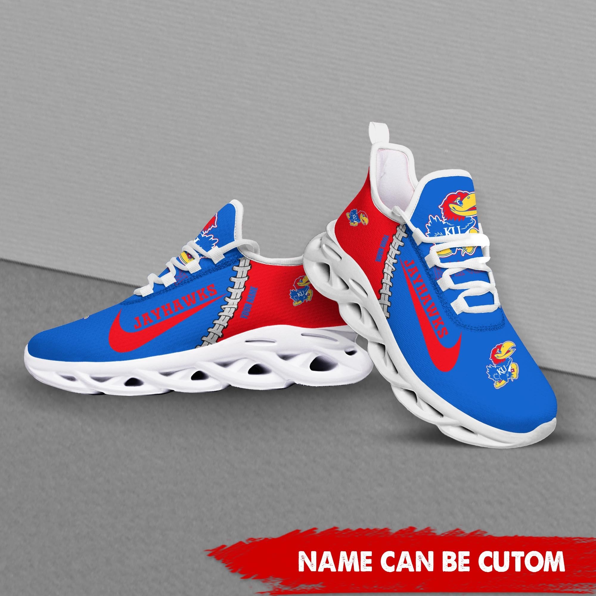 Ideafootwear Kansas Jayhawks Max Soul Shoes Sneakers For Men And Women 1