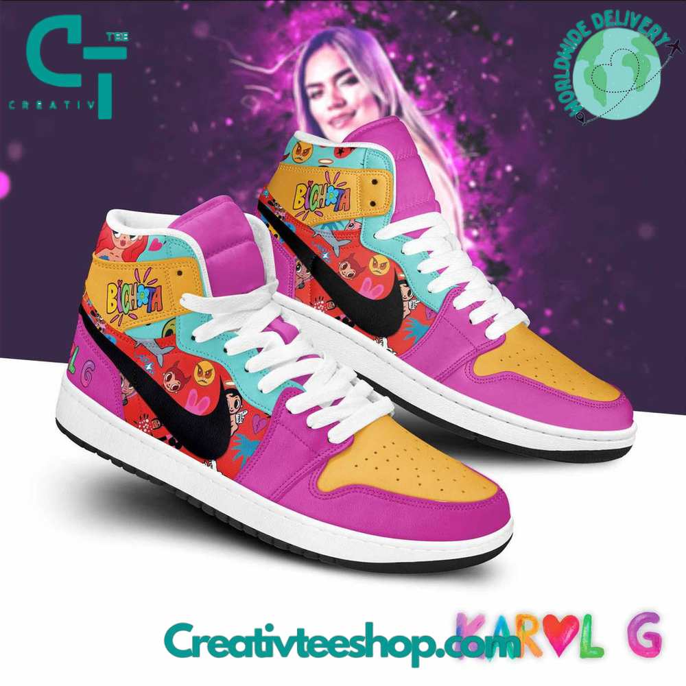 Ideafootwear Karol G AJ1 High Sneakers Shoes For Men And Women 5