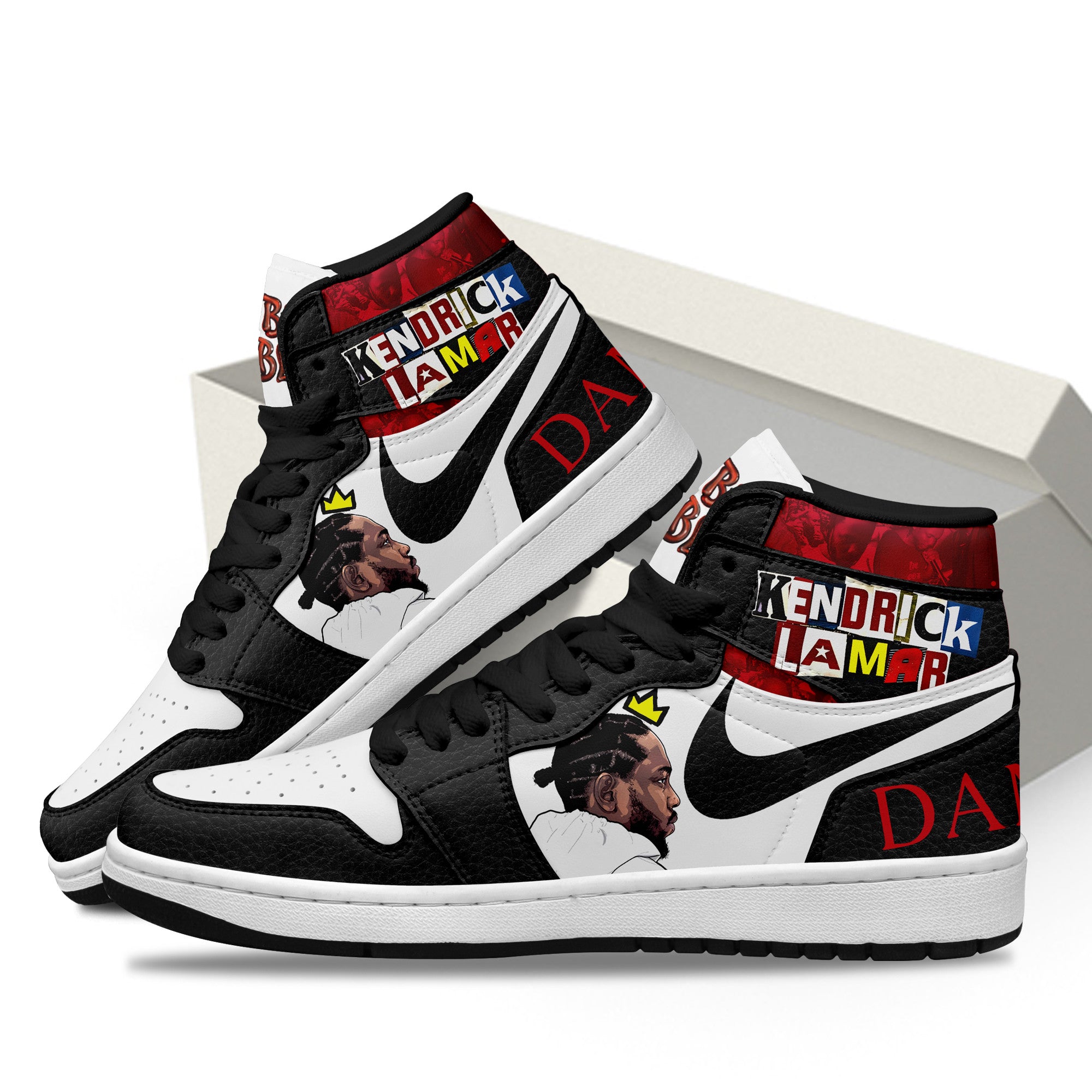 Ideafootwear Kendrick Lamar AJ1 High Sneakers Shoes For Men And Women 3