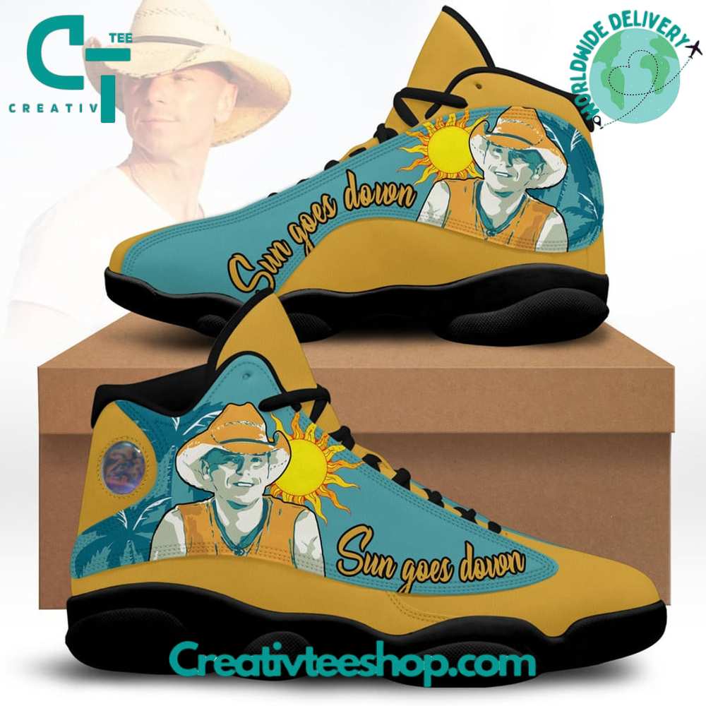Ideafootwear Kenny Chesney Sun Goes Down  AJ13 Sneakers Shoes For Men And Women 1