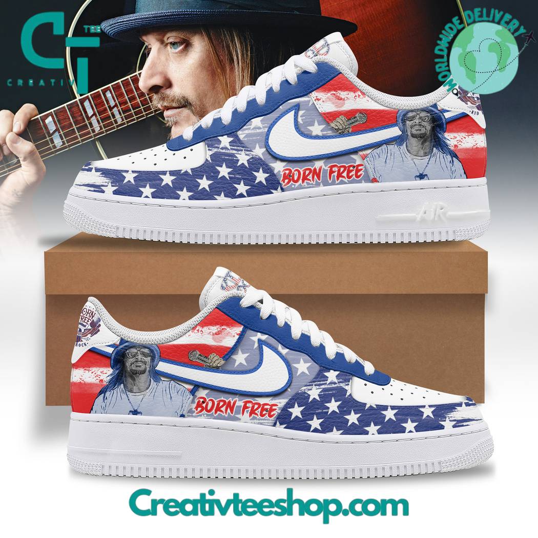 Ideafootwear Kid Rock Born Free  Air Low-Top Sneakers Shoes For Men And Women 1