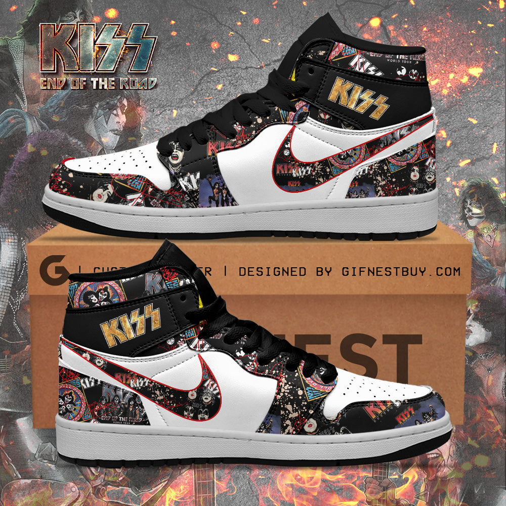 Ideafootwear Kiss AJ1 High Sneakers Shoes For Men And Women 1