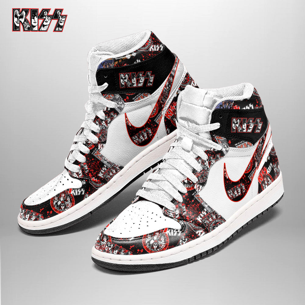 Ideafootwear Kiss AJ1 High Sneakers Shoes For Men And Women 4