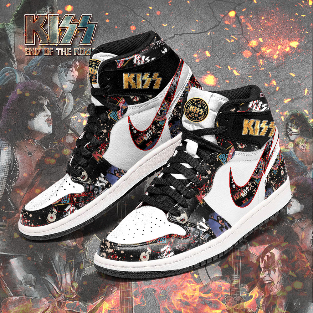Ideafootwear Kiss Band AJ1 High Sneakers Shoes For Men And Women 2