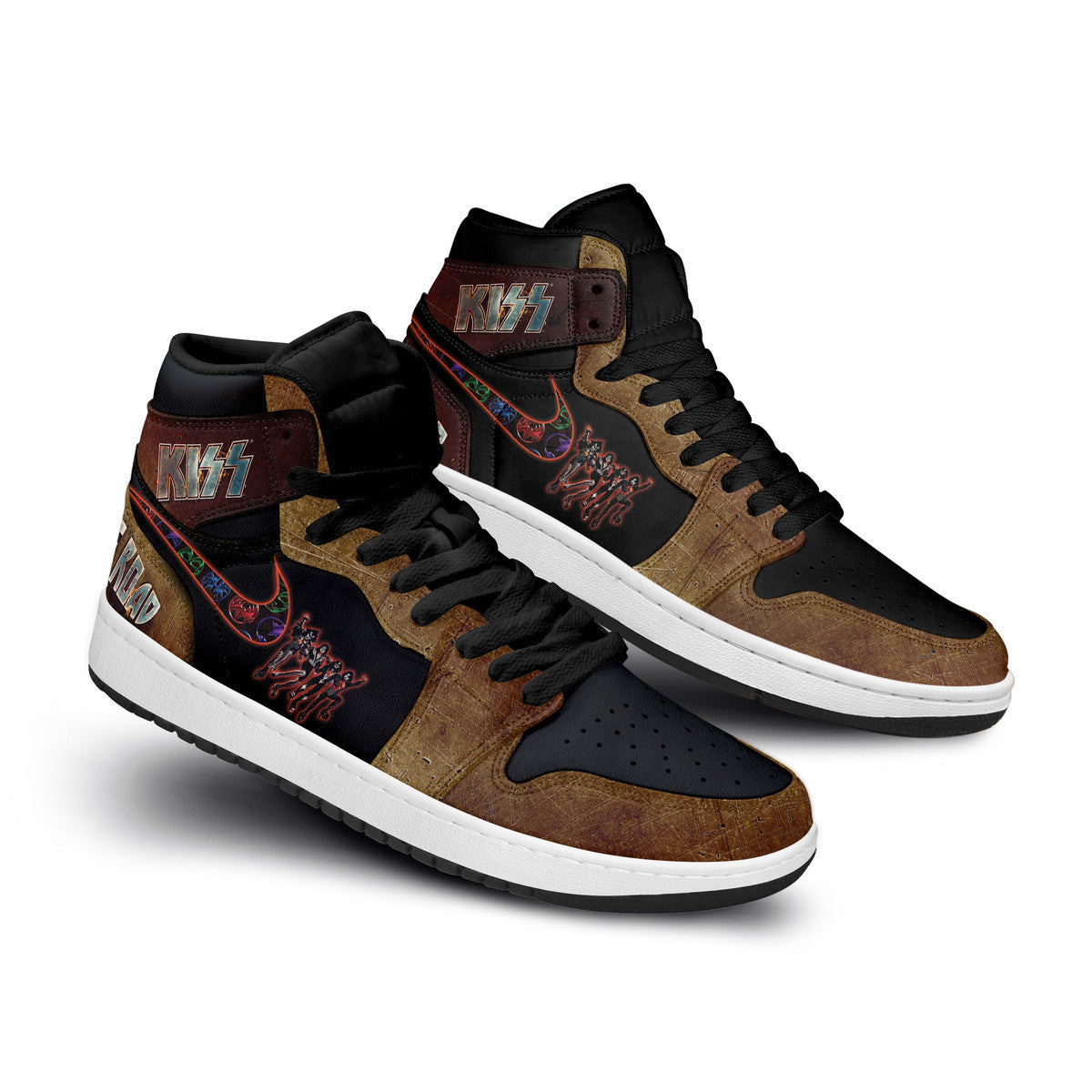 Ideafootwear Kiss AJ1 High Sneakers Shoes For Men And Women 8