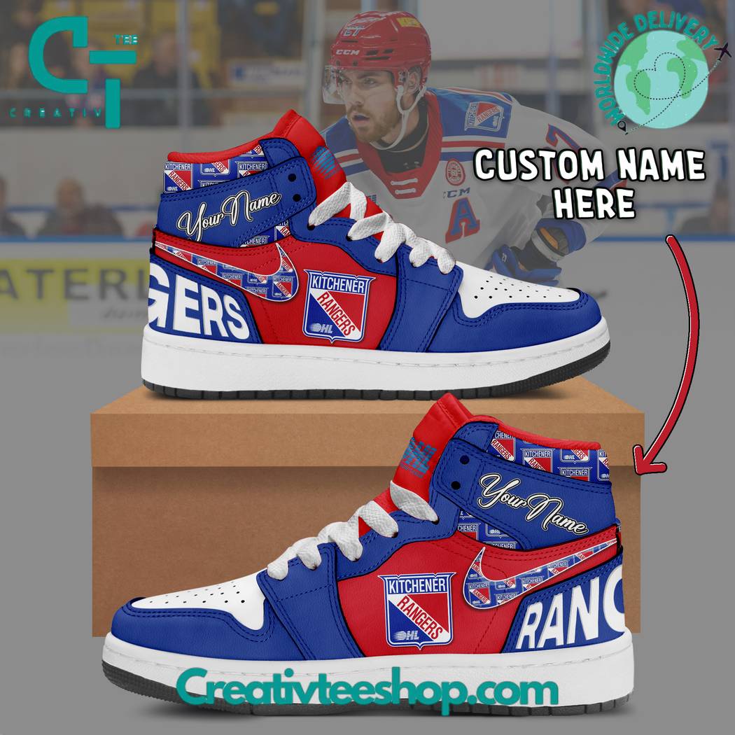 Ideafootwear Kitchener Rangers AJ1 High Sneakers Shoes For Men And Women 1