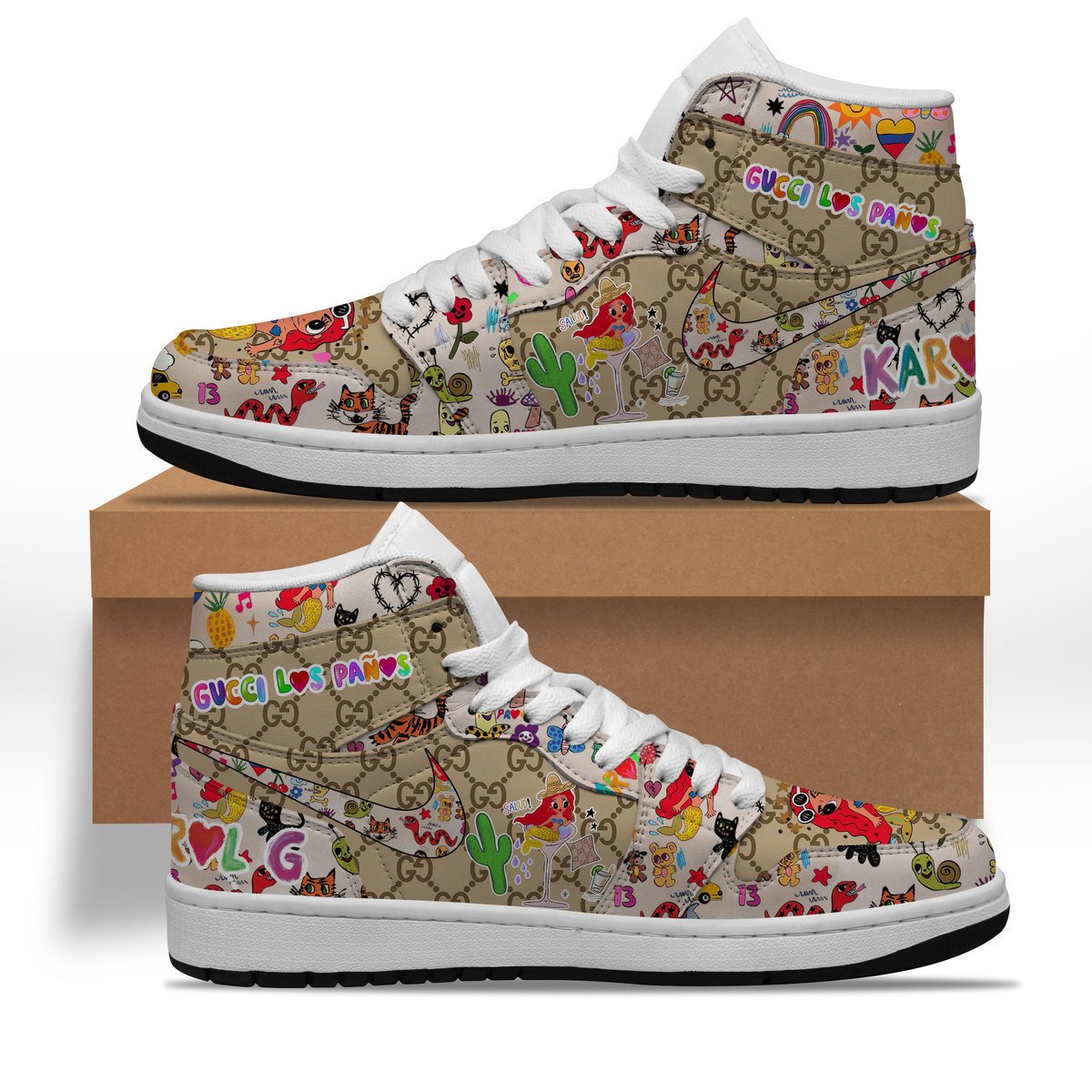 Ideafootwear Korn AJ1 High Sneakers Shoes For Men And Women 2