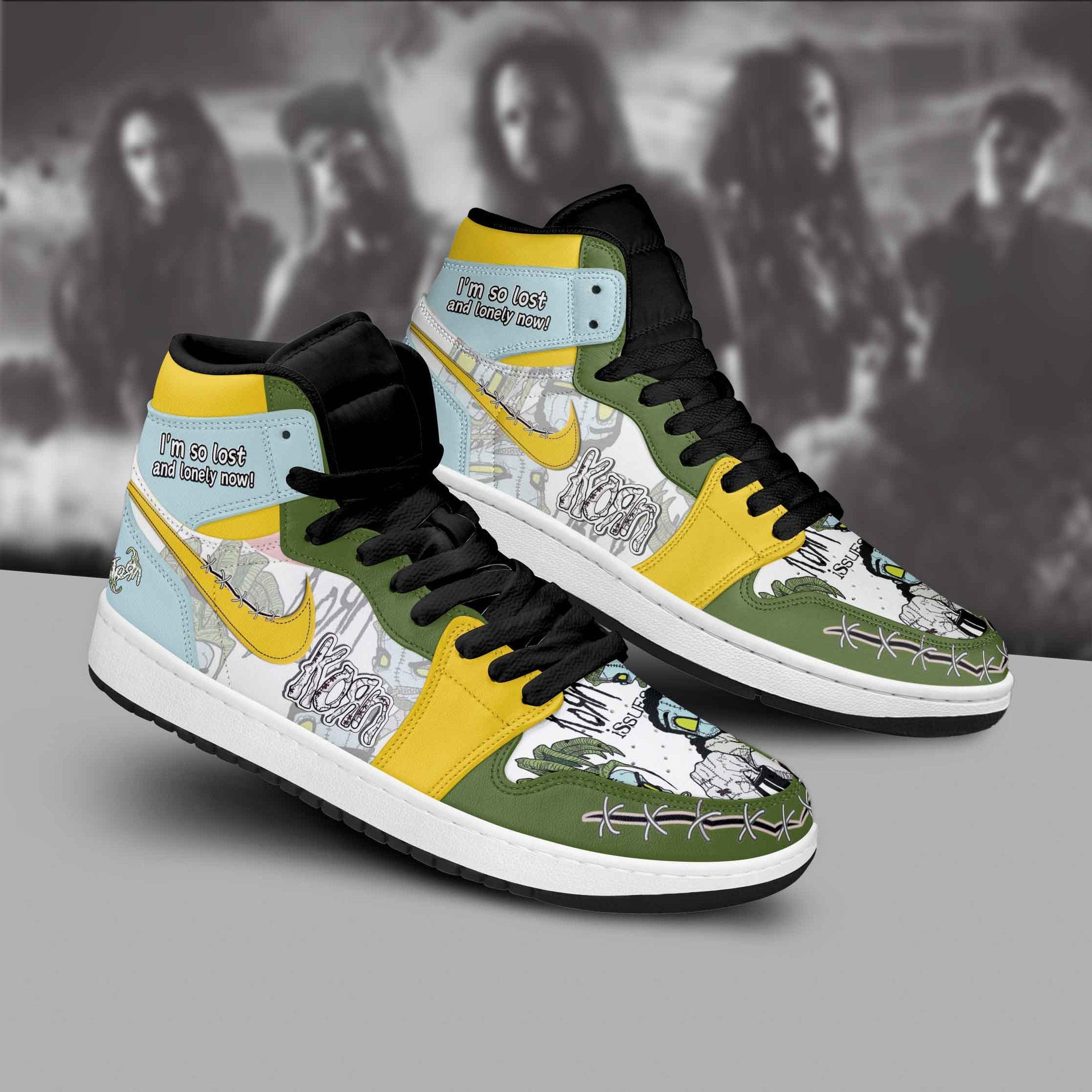 Ideafootwear Korn AJ1 High Sneakers Shoes For Men And Women 11