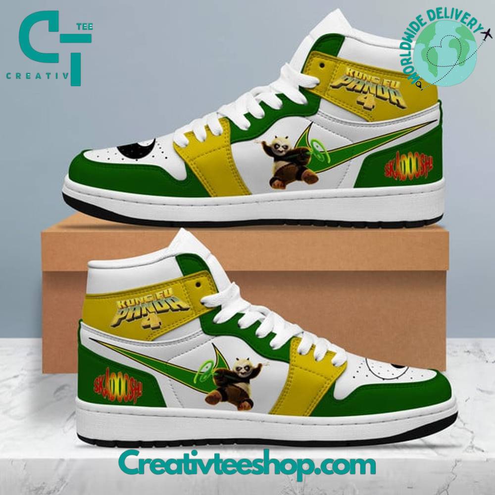 Ideafootwear Kung Fu Panda 4 AJ1 High Sneakers Shoes For Men And Women 1