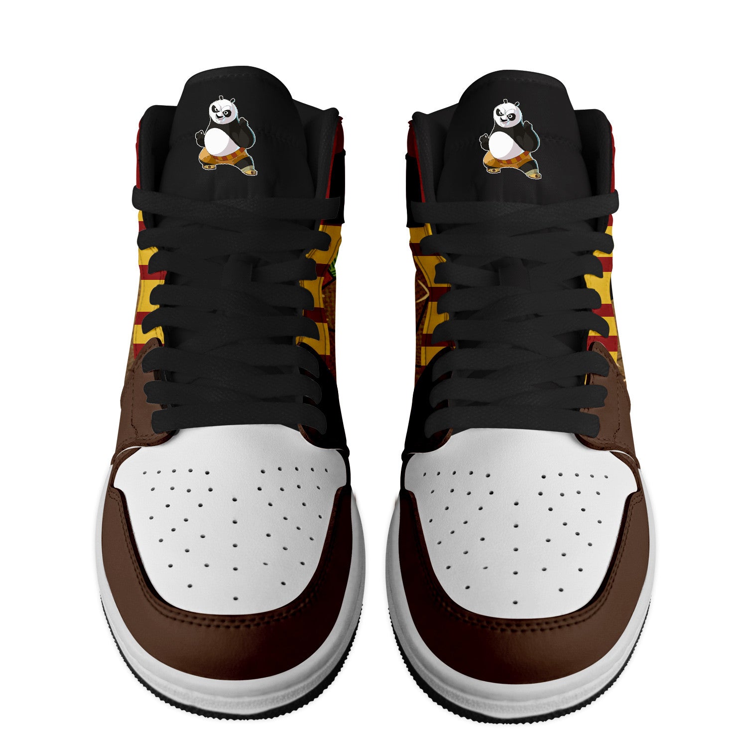 Ideafootwear Kung Fu Panda AJ1 High Sneakers Shoes For Men And Women 1