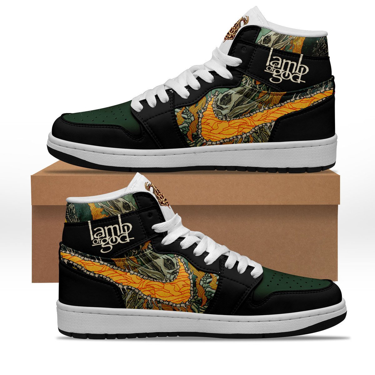 Ideafootwear Lamb of God AJ1 High Sneakers Shoes For Men And Women 1
