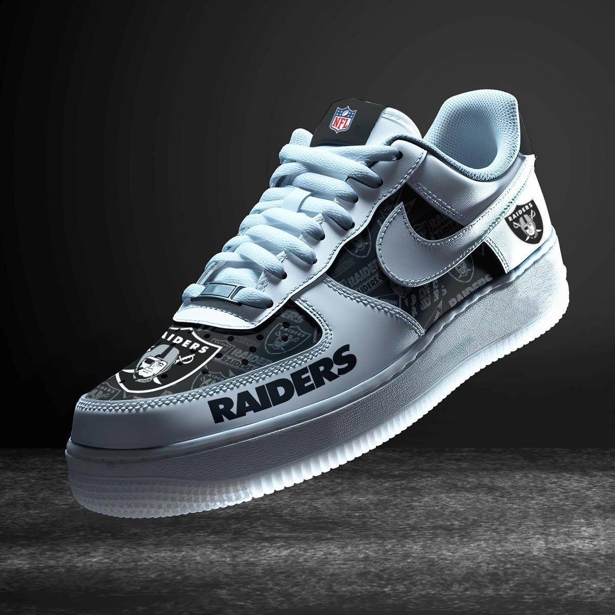 Ideafootwear Las Vegas Raiders Air Low-Top Sneakers Shoes For Men And Women 8