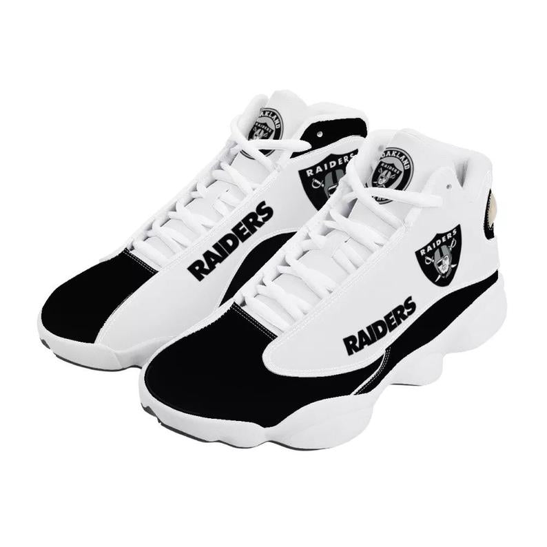 Ideafootwear Las Vegas Raiders AJ13 Sneakers Shoes For Men And Women 16