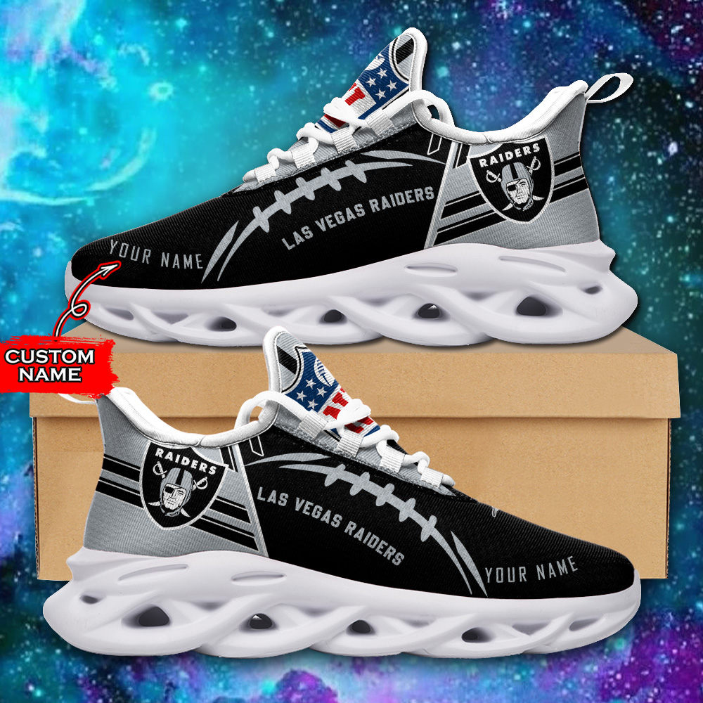 Ideafootwear Las Vegas Raiders Max Soul Shoes Sneakers For Men And Women 77