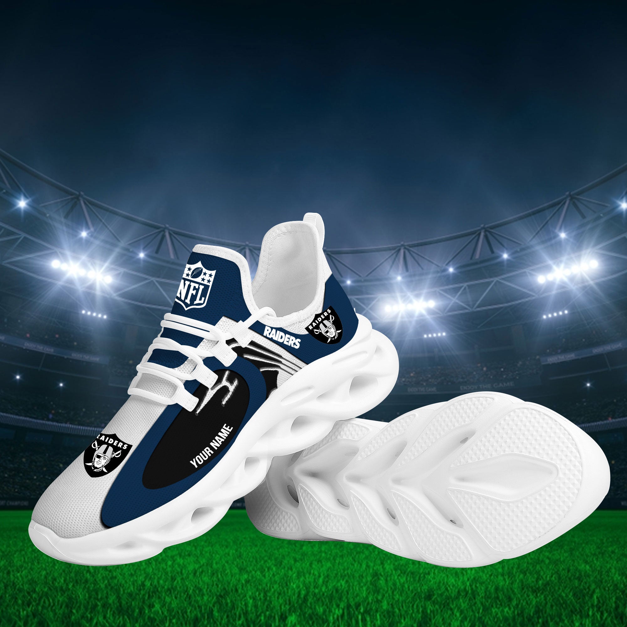 Ideafootwear Las Vegas Raiders Max Soul Shoes Sneakers For Men And Women 2