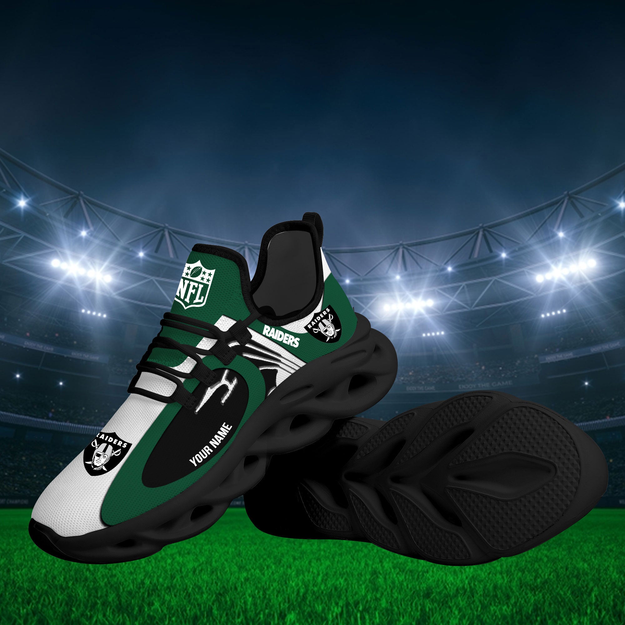 Ideafootwear Las Vegas Raiders Max Soul Shoes Sneakers For Men And Women 92