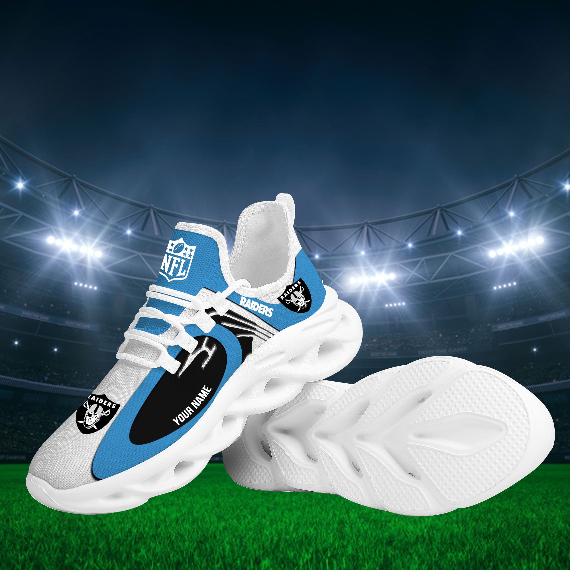 Ideafootwear Las Vegas Raiders Max Soul Shoes Sneakers For Men And Women 1