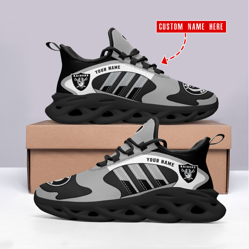 Ideafootwear Las Vegas Raiders Max Soul Shoes Sneakers For Men And Women 81