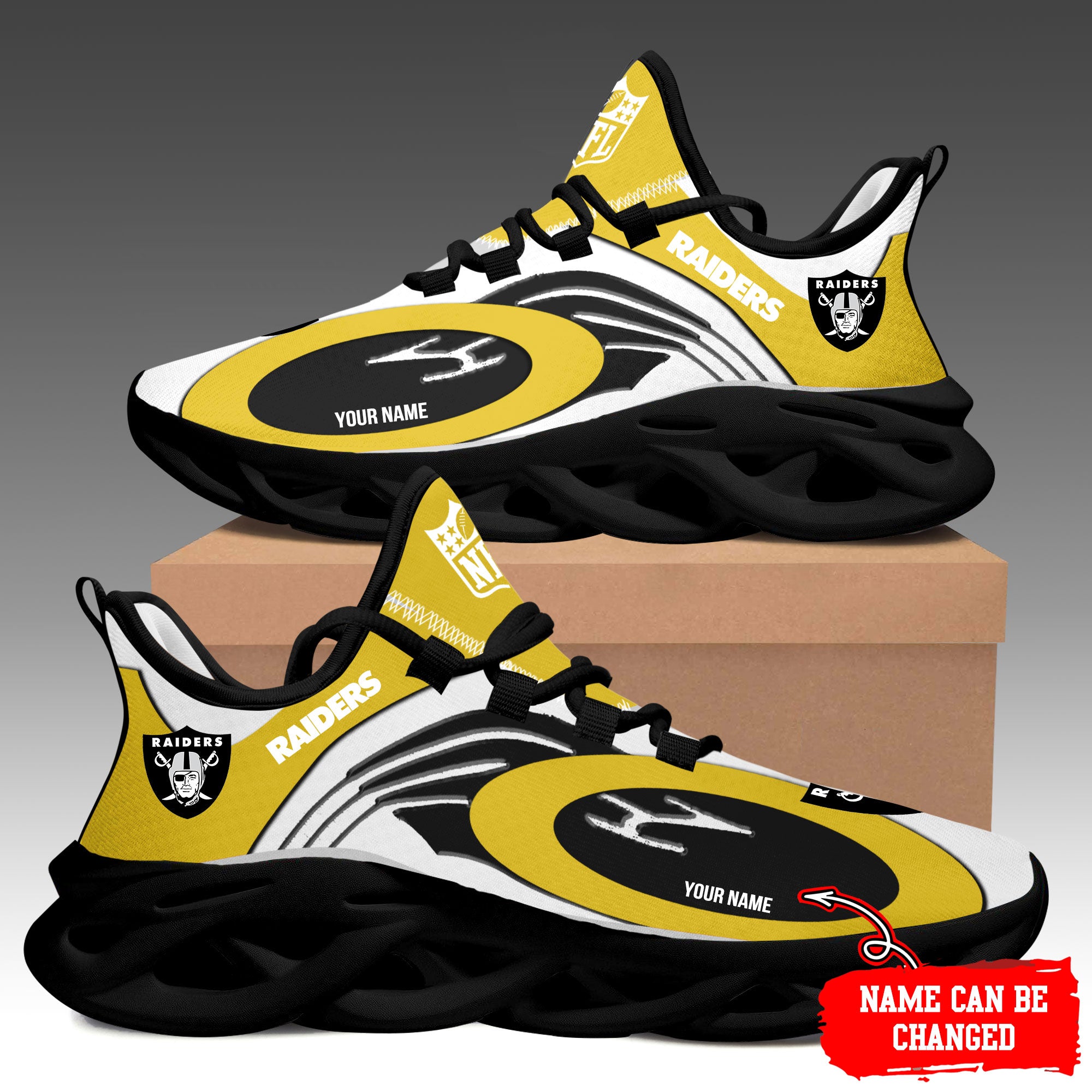 Ideafootwear Las Vegas Raiders Max Soul Shoes Sneakers For Men And Women 95